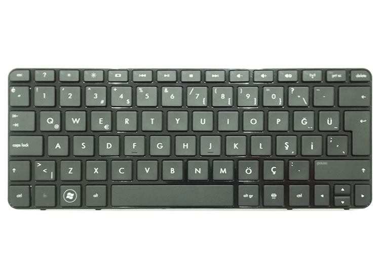 HP Mini 210-1000, Mini 210-1100, Mini 210t-1100 Çerçeveli Klavye HP Mini 210-1000, Mini 210-1100, Mini 210t-1100 Çerçeveli Klavye