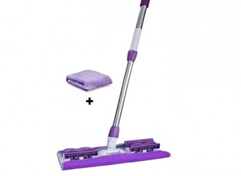 Comedones Mandallı Yer Duvar Cam Silme Mopu+ Yedek Mop Bezi